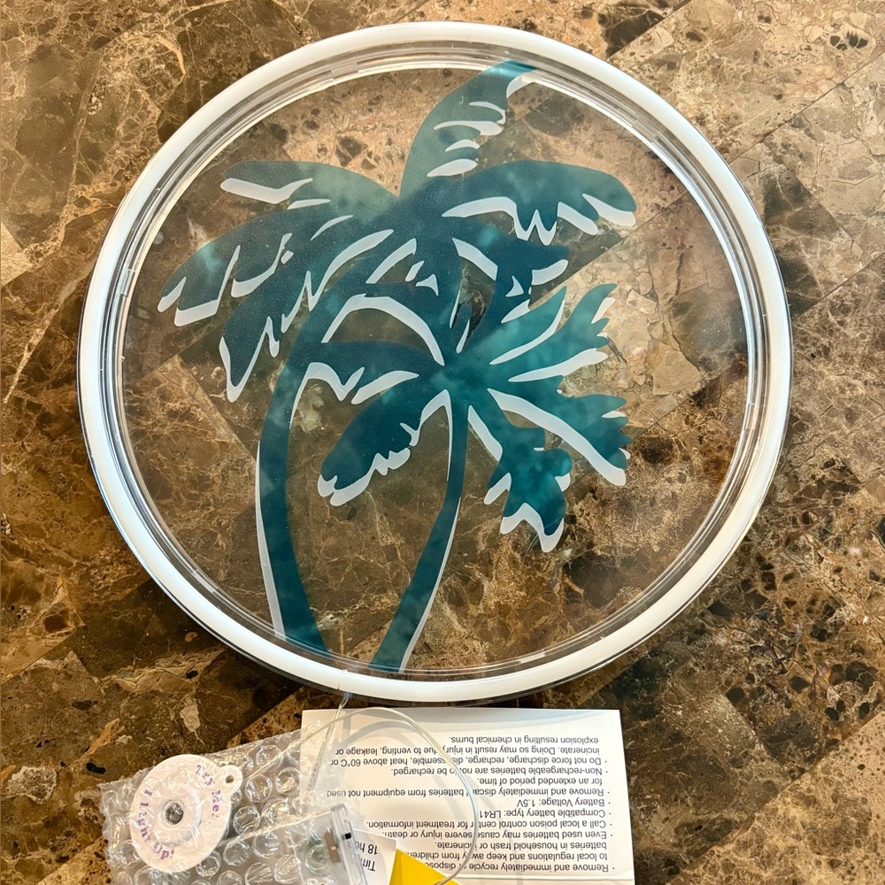 🦄 4/$20 Blue Neon Light Up Sign Wall Art Palm Tree Sun Squad 12” Target